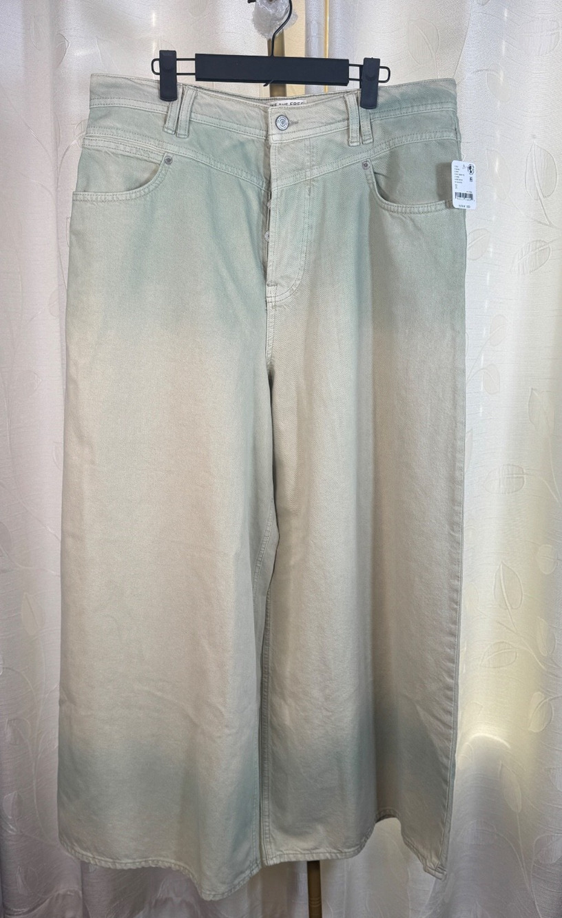 NWT Free People Give and Take Extra Baggy Wide Leg Jeans, Size 31/Waist 34
